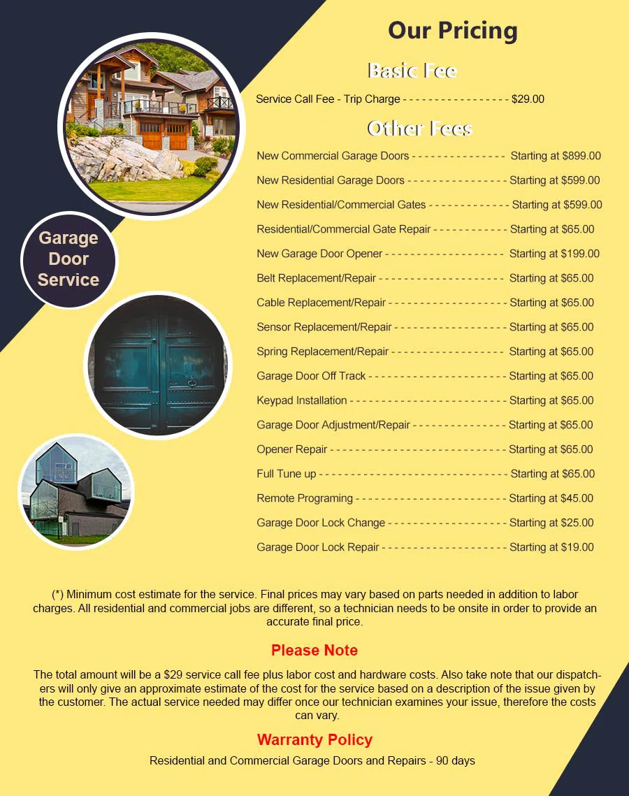 Elite Garage Door Service Seattle, WA 206-429-9329 - pricelist6